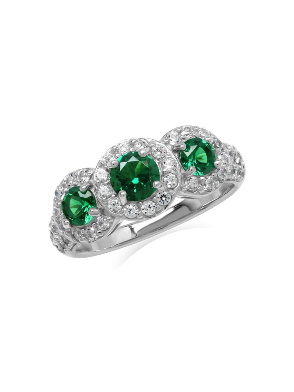 Emerald Past Present Future Ring